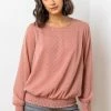 Roman Pink Textured Spot Shirred Shimmer Top -Roman Sales Shop unnamed file 7270