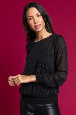 Roman Pink Textured Spot Shirred Shimmer Top 13 Roman Pink Textured Spot Shirred Shimmer Top -Roman Sales Shop unnamed file 7275