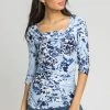 Roman Blue Floral Print Cowl Neck Top 2 Roman Blue Floral Print Cowl Neck Top -Roman Sales Shop unnamed file 7286