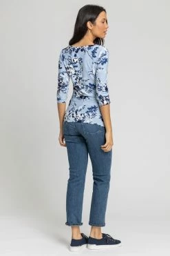 Roman Blue Floral Print Cowl Neck Top 9 Roman Blue Floral Print Cowl Neck Top -Roman Sales Shop unnamed file 7288