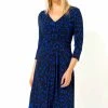 Roman Blue Originals Animal Print Fit And Flare Dress