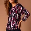 Roman Pink Animal Print Twist Detail Top 1 Roman Pink Animal Print Twist Detail Top -Roman Sales Shop unnamed file 7313