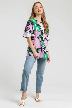 Roman Black Petite Floral Print Angel Sleeve Top 10 Roman Black Petite Floral Print Angel Sleeve Top -Roman Sales Shop unnamed file 7325