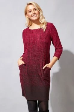 Roman Black Originals Ombre Textured Shift Dress -Roman Sales Shop unnamed file 733