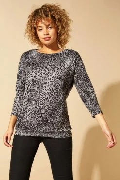 Roman Grey Originals Bubble Hem Animal Print Top 11 Roman Grey Originals Bubble Hem Animal Print Top -Roman Sales Shop unnamed file 7350