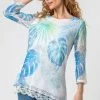 Roman Blue Lace Trim Overlay Tropical Leaf Top 2 Roman Blue Lace Trim Overlay Tropical Leaf Top -Roman Sales Shop unnamed file 7371