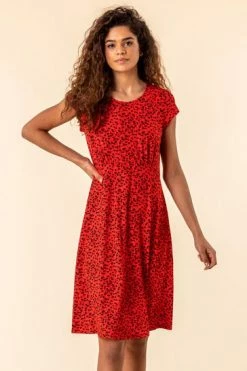 Roman Red Printed Jersey Tea Dress -Roman Sales Shop unnamed file 738