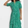 Roman Green Ditsy Floral Frill Hem Midi Dress -Roman Sales Shop unnamed file 739