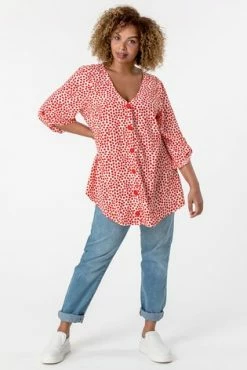 Roman Black Curve Ditsy Spot Button Through Top 15 Roman Black Curve Ditsy Spot Button Through Top -Roman Sales Shop unnamed file 7402