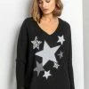 Roman Black Sparkle Star Embellished Comfy Top 1 Roman Black Sparkle Star Embellished Comfy Top -Roman Sales Shop unnamed file 7408