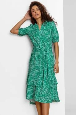 Roman Green Ditsy Floral Frill Hem Midi Dress 13 Roman Green Ditsy Floral Frill Hem Midi Dress -Roman Sales Shop unnamed file 744