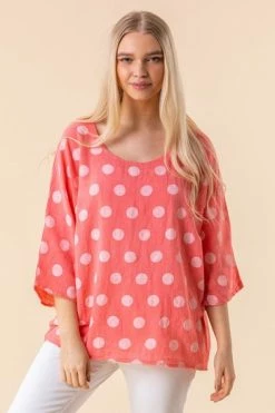 Roman Yellow Spot Print 3/4 Sleeve Top 18 Roman Yellow Spot Print 3/4 Sleeve Top -Roman Sales Shop unnamed file 7525