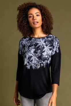 Roman Black Floral Butterfly Embellished Top 11 Roman Black Floral Butterfly Embellished Top -Roman Sales Shop unnamed file 7547