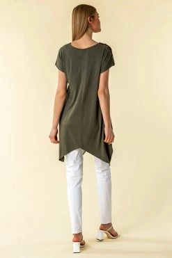 Roman Khaki Paisley Print Hanky Hem Top 9 Roman Khaki Paisley Print Hanky Hem Top -Roman Sales Shop unnamed file 7555