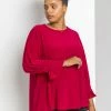 Roman Red Curve Cuff Detail Oversized Top 1 Roman Red Curve Cuff Detail Oversized Top -Roman Sales Shop unnamed file 7569