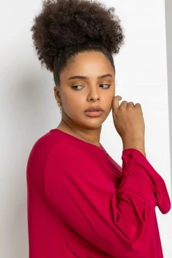 Roman Red Curve Cuff Detail Oversized Top 12 Roman Red Curve Cuff Detail Oversized Top -Roman Sales Shop unnamed file 7573