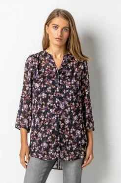 Roman Purple Shimmer Stripe Floral Print Blouse 11 Roman Purple Shimmer Stripe Floral Print Blouse -Roman Sales Shop unnamed file 7579