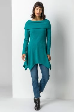 Roman Green Longline Bardot Hanky Hem Top 9 Roman Green Longline Bardot Hanky Hem Top -Roman Sales Shop unnamed file 7582