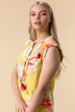 Roman Yellow Floral Print Button Though Blouse 10 Roman Yellow Floral Print Button Though Blouse -Roman Sales Shop unnamed file 7636