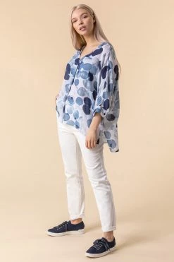Roman Blue Abstract Spot Print Shirt 9 Roman Blue Abstract Spot Print Shirt -Roman Sales Shop unnamed file 7650