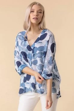 Roman Blue Abstract Spot Print Shirt 11 Roman Blue Abstract Spot Print Shirt -Roman Sales Shop unnamed file 7652
