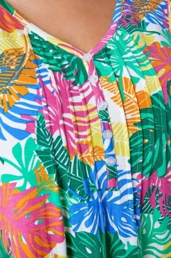 Roman Green Multi Curve Stretch Leaf Print Top 12 Roman Green Multi Curve Stretch Leaf Print Top -Roman Sales Shop unnamed file 7698