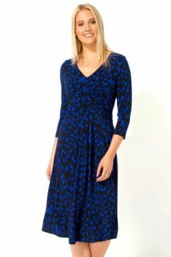 Roman Blue Originals Animal Print Fit And Flare Dress 11 Roman Blue Originals Animal Print Fit And Flare Dress -Roman Sales Shop unnamed file 77