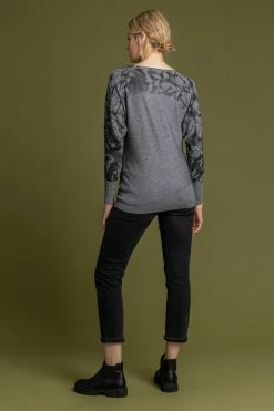 Roman Grey Shadow Floral Border Print Top 10 Roman Grey Shadow Floral Border Print Top -Roman Sales Shop unnamed file 7708