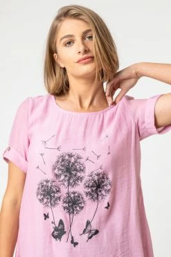 Roman Pink Dandelion Floral Hanky Hem Tunic Top 9 Roman Pink Dandelion Floral Hanky Hem Tunic Top -Roman Sales Shop unnamed file 7761