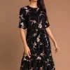 Roman Black Floral Print Tiered Midi Dress 1 Roman Black Floral Print Tiered Midi Dress -Roman Sales Shop unnamed file 78