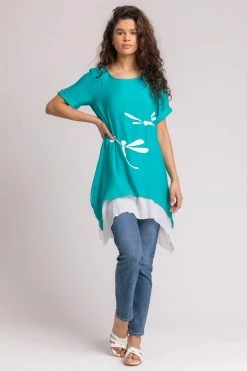 Roman Blue Dragonfly Print Asymmetric Tunic Top 10 Roman Blue Dragonfly Print Asymmetric Tunic Top -Roman Sales Shop unnamed file 7815