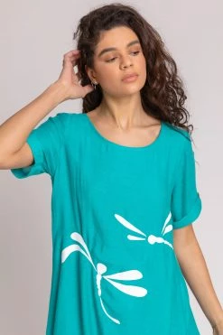 Roman Blue Dragonfly Print Asymmetric Tunic Top 11 Roman Blue Dragonfly Print Asymmetric Tunic Top -Roman Sales Shop unnamed file 7816