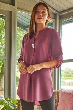Roman Dark Pink Longline Button Detail Tunic Top 14 Roman Dark Pink Longline Button Detail Tunic Top -Roman Sales Shop unnamed file 7828