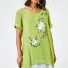 Roman Green Floral Print Asymmetric Tunic Top 2 Roman Green Floral Print Asymmetric Tunic Top -Roman Sales Shop unnamed file 7852