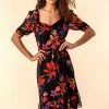 Roman Black Tropical Floral Print Tea Dress 1 Roman Black Tropical Floral Print Tea Dress -Roman Sales Shop unnamed file 786