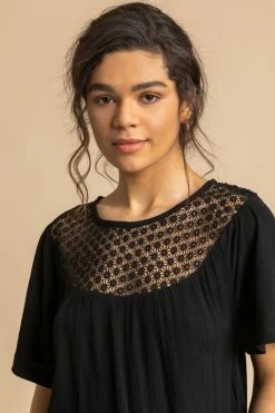 Roman Black Lace Panel Tunic Top 15 Roman Black Lace Panel Tunic Top -Roman Sales Shop unnamed file 7872