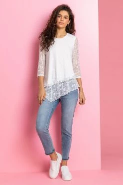 Roman White Burnout Spot Print Asymmetric Top 11 Roman White Burnout Spot Print Asymmetric Top -Roman Sales Shop unnamed file 7886