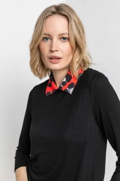 Roman Red Contrast Detail Animal Print Top 13 Roman Red Contrast Detail Animal Print Top -Roman Sales Shop unnamed file 7894