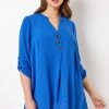 Roman Blue Curve Button Detail Tunic Top 1 Roman Blue Curve Button Detail Tunic Top -Roman Sales Shop unnamed file 7899