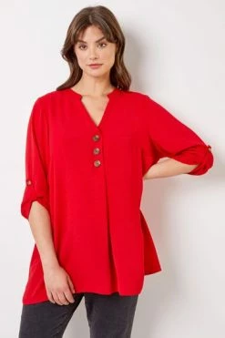 Roman Blue Curve Button Detail Tunic Top 13 Roman Blue Curve Button Detail Tunic Top -Roman Sales Shop unnamed file 7904