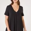 Roman Black Curve Pleat Front Jersey Tunic Top 2 Roman Black Curve Pleat Front Jersey Tunic Top -Roman Sales Shop unnamed file 7916