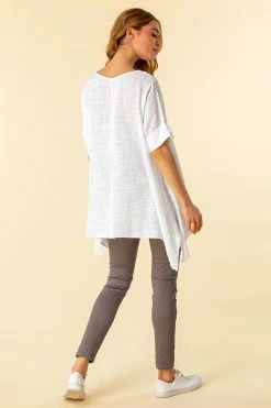 Roman White Foil Print Asymmetric Tunic Top 10 Roman White Foil Print Asymmetric Tunic Top -Roman Sales Shop unnamed file 7928