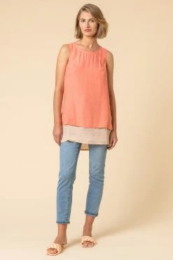 Roman Orange Double Layer Colourblock Tunic -Roman Sales Shop unnamed file 7936