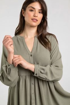 Roman Green Curve Plain Button Through Tunic 11 Roman Green Curve Plain Button Through Tunic -Roman Sales Shop unnamed file 7954