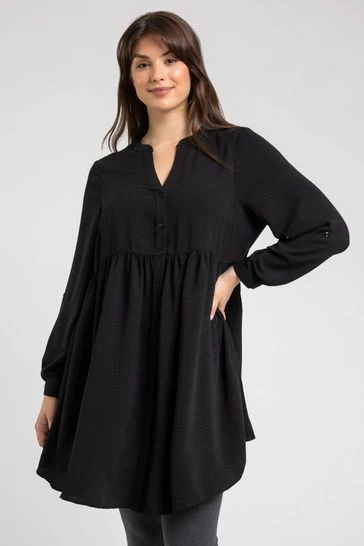 Roman Green Curve Plain Button Through Tunic 8 Roman Green Curve Plain Button Through Tunic - Image 6