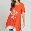 Roman Orange Dandelion Floral Hanky Hem Tunic Top 1 Roman Orange Dandelion Floral Hanky Hem Tunic Top -Roman Sales Shop unnamed file 7963