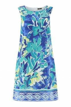 Roman Blue Abstract Leaf Shift Dress 10 Roman Blue Abstract Leaf Shift Dress -Roman Sales Shop unnamed file 8