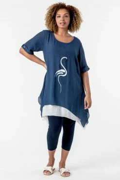 Roman Blue Curve Flamingo Print Asymmetric Tunic Top 9 Roman Blue Curve Flamingo Print Asymmetric Tunic Top -Roman Sales Shop unnamed file 8002