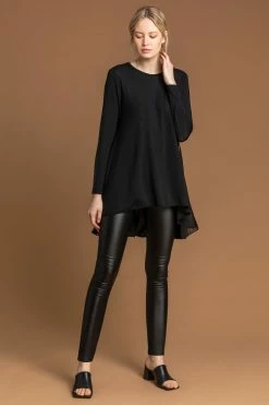 Roman Black Chiffon Hem Stud Top -Roman Sales Shop unnamed file 8008