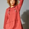 Roman Pink Long Sleeve Hooded Lounge Tunic